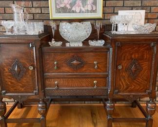 Antique oak sideboard 