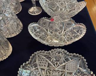 Cut glass bowls