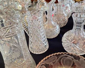 Cut glass pitchers