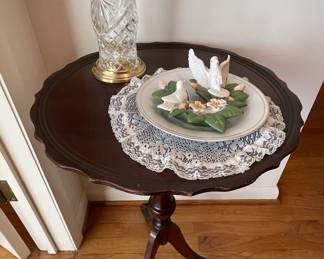 Small round side table