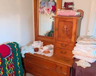 Antique Oak Side-by-Side Chest