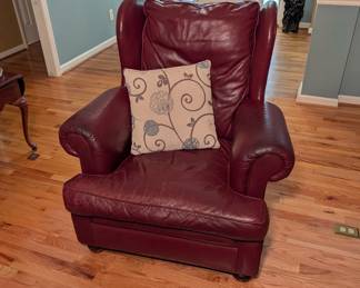 Classic Leather Accent Chair