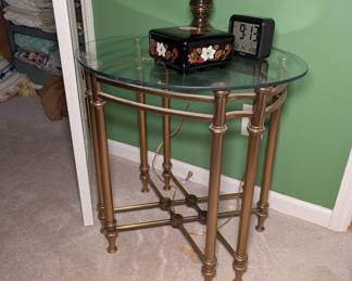 Glass Top Side Table
