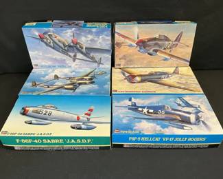 Hasegawa Model Airplane Kits  Geronimo, Beautiful Lass, Razorback And Friends