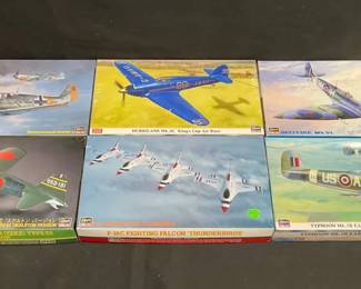 Assorted Model Aircraft Kits From Hasegawa