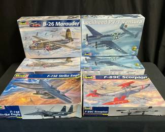 Revell Model Airplane Kits Ventura, Strike Eagle, And Marauder