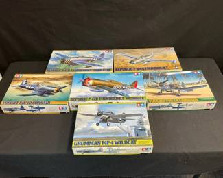 Tamiya Model Airplane Kits  Wildcat, Razorback, Corsair,and Bubble top