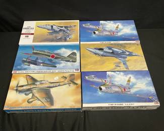 Hasegawa Assorted Model Airplane Kits feat. AV8B Harrier II Plus