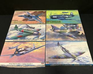Hasegawa Model Airplane Kits Spitfire, A6M5B And Friends
