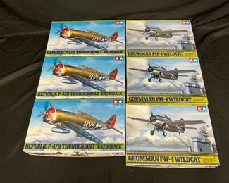 TAMIYA Model Airplane Kits Grumman Wildcat  Thunderbolt Razorback