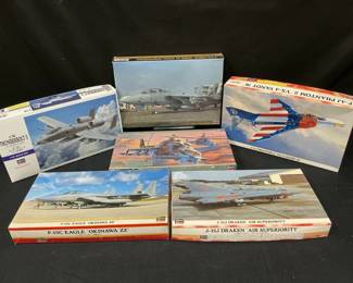 Hasegawa Model Airplane Kits Draken, Eagle, And Thunderbolt
