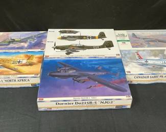 Hasegawa Model Airplane Kits  Black Tulip, N. Africa, And Blitz Bomber