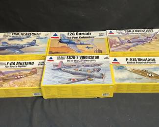 Accurate Miniatures Model Airplane Kits  Vindicator, Avenger, Mustang And Friends