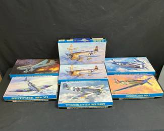 Hasegawa Model Airplane Kits  Tear Drop Canopy, Spitfire, Night Attacker And Friends