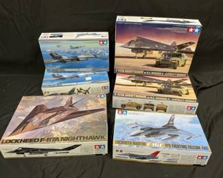 Tamiya Assorted Model Airplane Kits feat. Lockheed F117A Nighthawk
