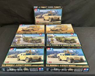 Tamiya Model Kits  Utility Vehicle Cargo Type, Airfield Fuel Truck, And Grenade Launcher