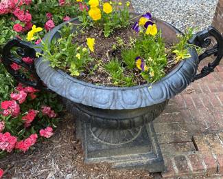 Large Cast Iron Planter Urns