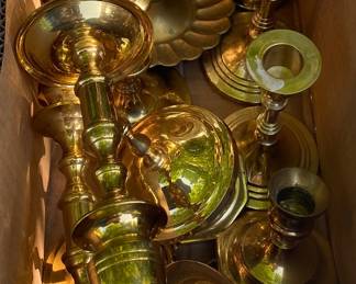 Assorted Brass Candlesticks