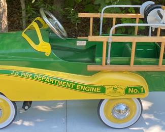 1990's Gearbox John Deere Fire Engine Pedal Car 