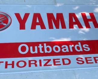 Metal Yamaha Outboards Metal Sign