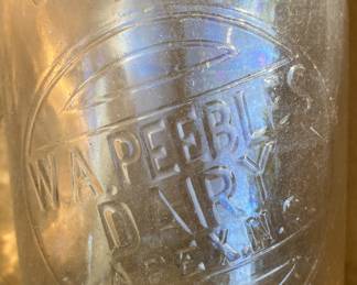 W.A. Peebles Dairy Apex, N.C. Slug Plate Milk Bottle