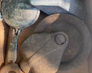 Metal Pulley/Old Advertising Ice Shavers