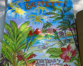 Small 2008 Signed and Numbered Hanrahan Jimmy Buffet Concert Poster
