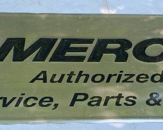 Metal Mercury Outboard Metal Advertising Sign