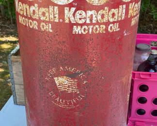 Kendall Motor Oil Trash Can