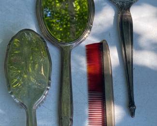 Sterling Weighted Hand Mirrors