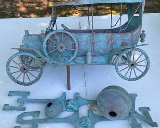 Copper Figural Car Weather Vane