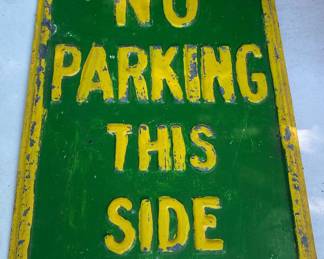 Old No Parking Sign