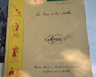 Old El Yunque Resort Menu