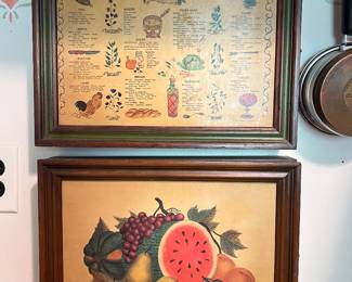 Spice Cabinets-Wall Hanging-Vintage-w/Jars-x2,