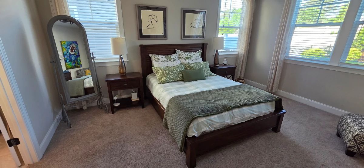 Ethan Allen Queen Adjustable bed and side tables