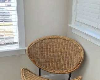 Orange Slice Wicker Chair