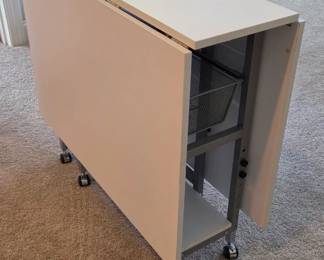 Folding craft table with drawers 