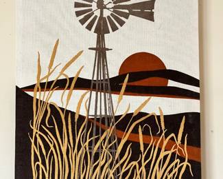 A couple of early 1980s canvas art