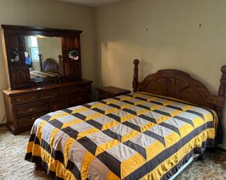 Basset bedroom set and hand stiched quilt