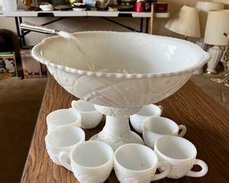1950's McCoy punch bowl and cups