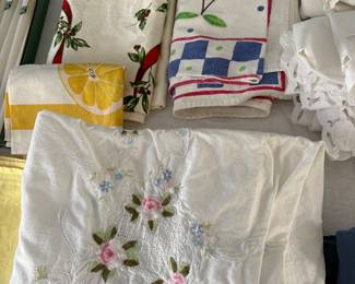 vintage and newer linens