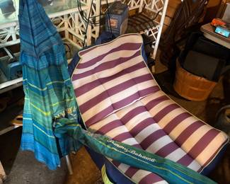 pool and outdoor accessories are in the garage