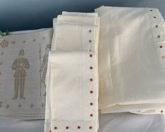 Pottery Barn tablecloth and napkins