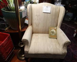 A Matched Pair of Cleaan, Small wing-Back Chairs