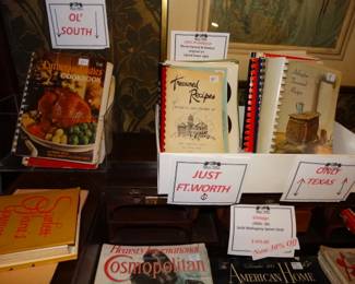 3 Rows Of Cookbooks (Old South, Ft. Worth & Texas)