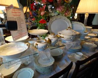 Huge Set Haaviland China "Marlborough" Pattern w/ 17 Serving Pieces