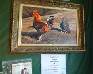 Almost Photographic Oil on Canvas by Jack Bryant"Cock Sure"