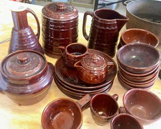 Vintage Marcrest Brown Daisy and Dot Oven Proof Stoneware