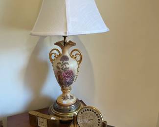 Decorative Table Lamp, Mantle Clock