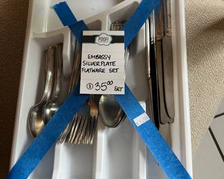 Embassy Silver Plate Flatware Set 